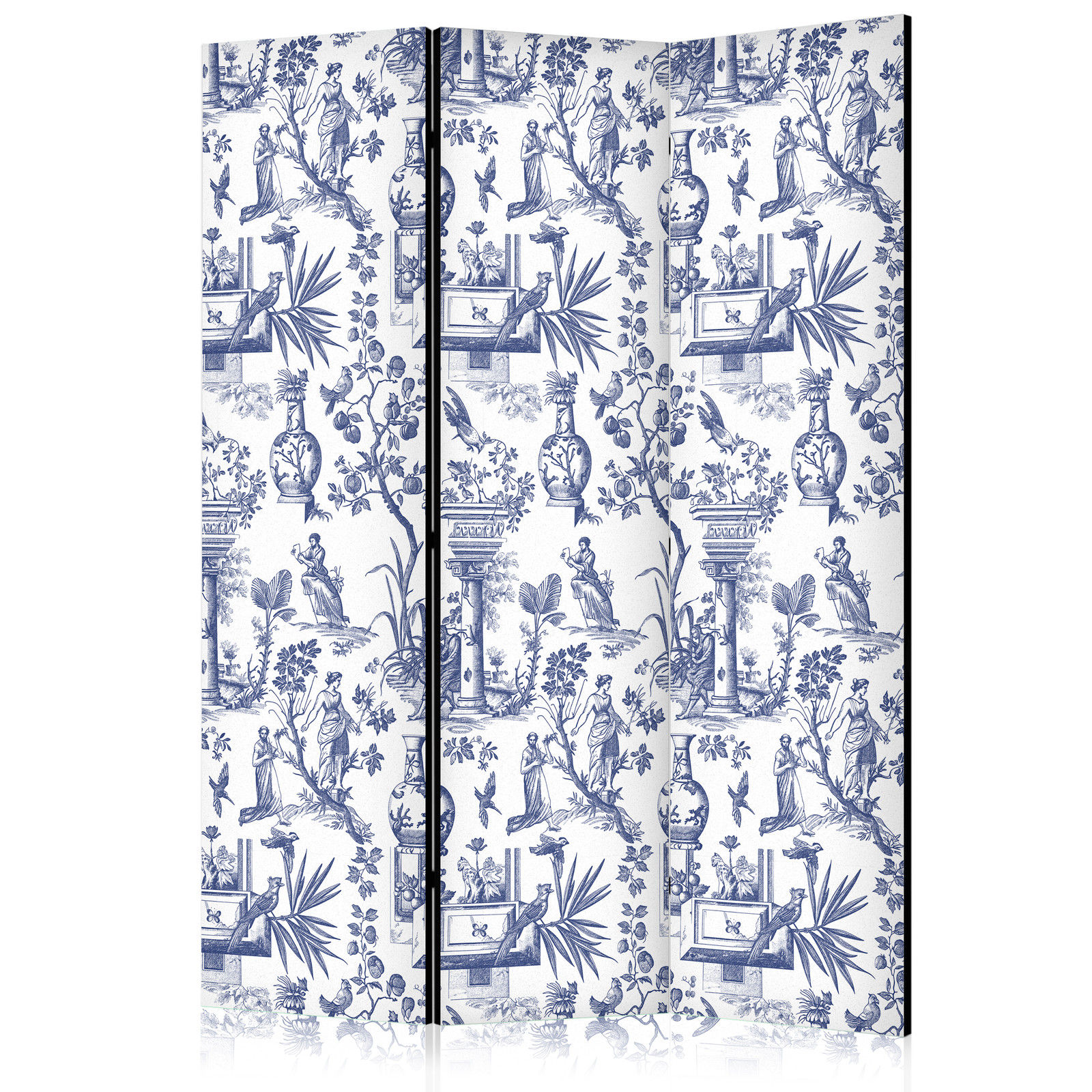 Διαχωριστικο Δωματιου - Rome And Botany - Blue Pattern With A Greek And Plant Motif Ηχοαπορροφητικο 135x172cm