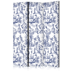 Διαχωριστικο Δωματιου - Rome And Botany - Blue Pattern With A Greek And Plant Motif Ηχοαπορροφητικο 135x172cm