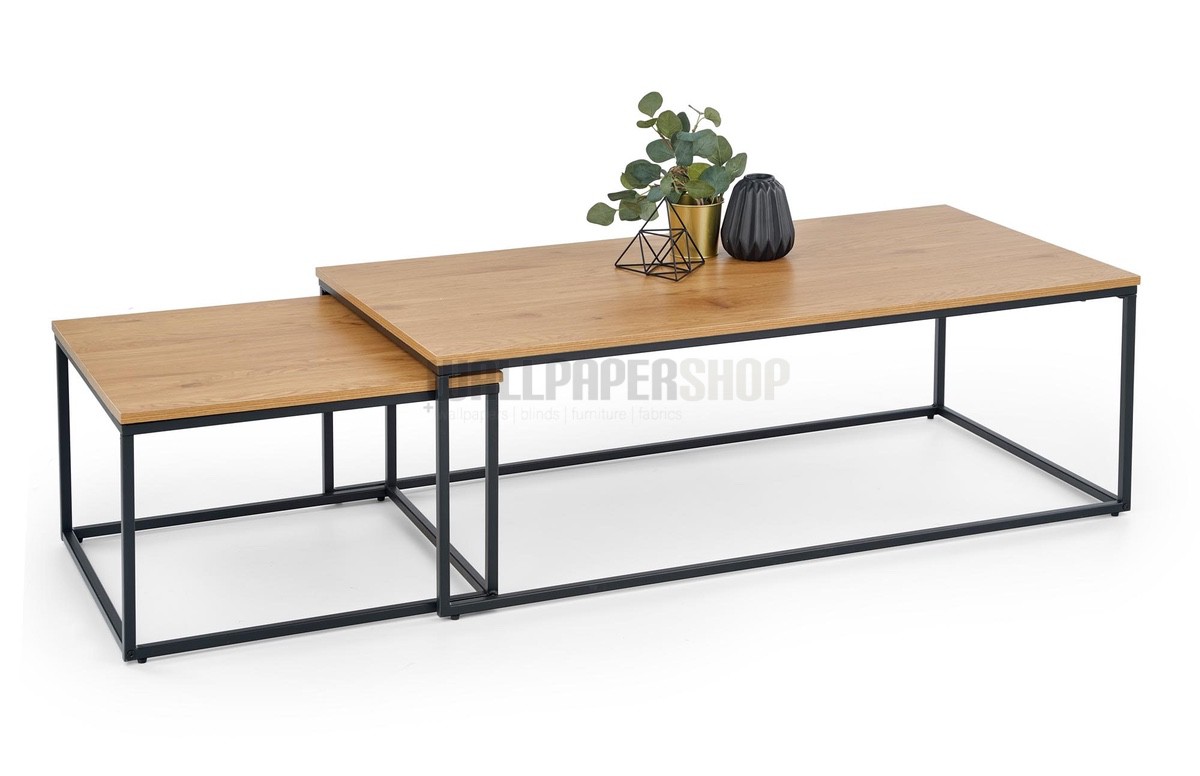 Ace Σετ 2 Τραπεζακια Σαλονιου Μελι