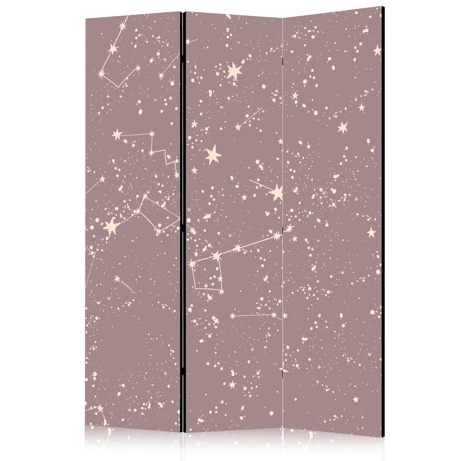 Διαχωριστικο Δωματιου - Night Sky - Artistic Constellations And Stars In Pastel Shades Διπλης Οψης 135x172cm