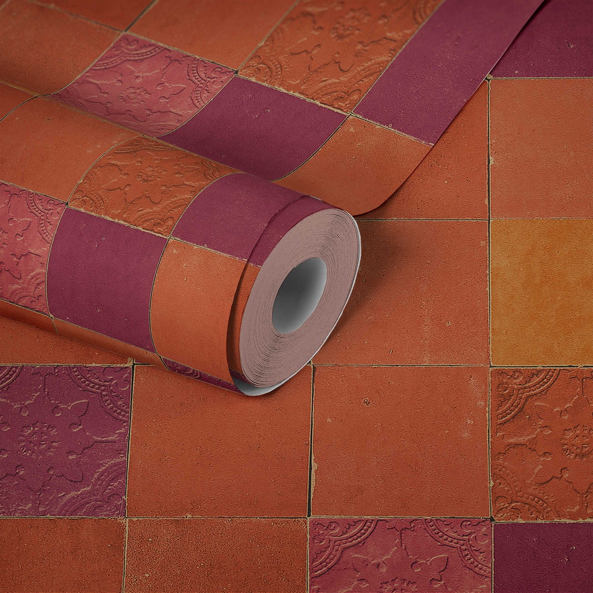 Ταπετσαρια Τοιχου Tiles Διαφορα Χρωματα
