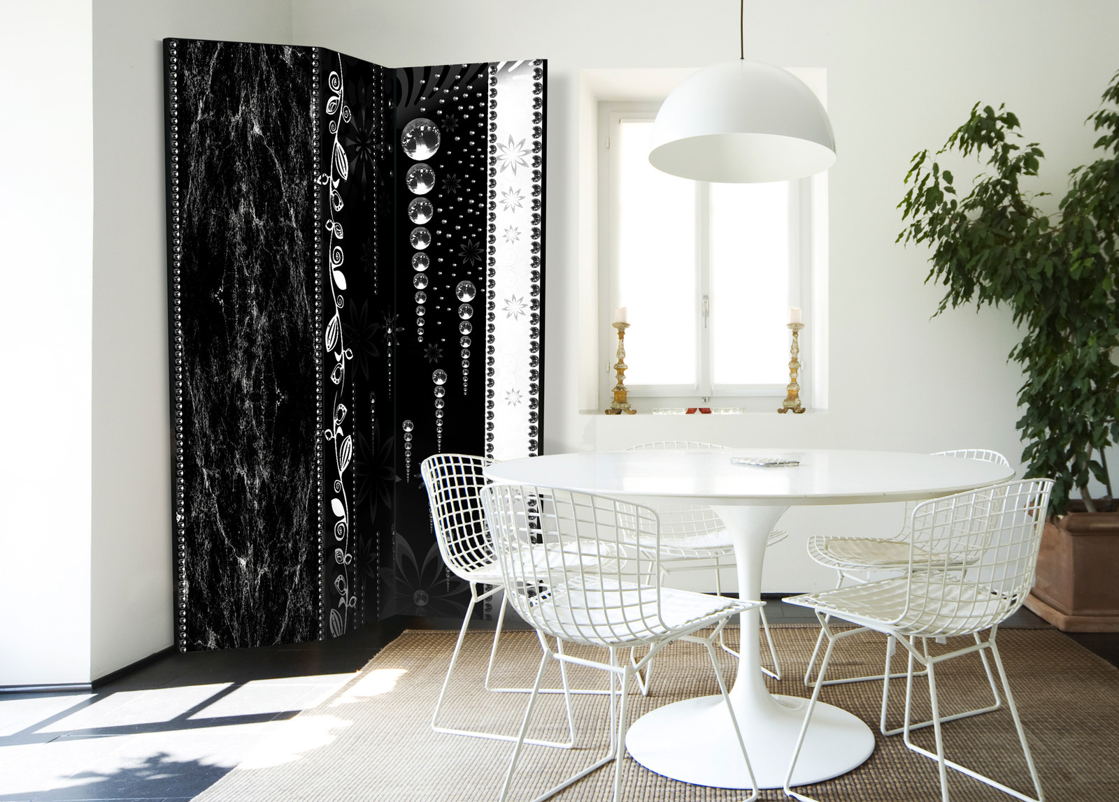 Διαχωριστικο Δωματιου - Black Elegance Μονης Οψης 135x172cm