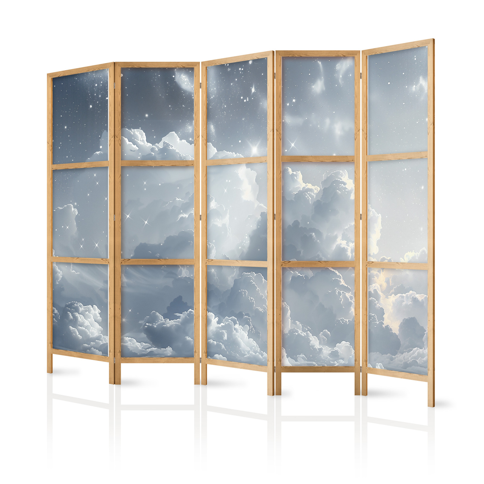 Ιαπωνικο Διαχωριστικο Δωματιου - Astral Calm: Stars Scattered Over Delicate Clouds 225x172cm