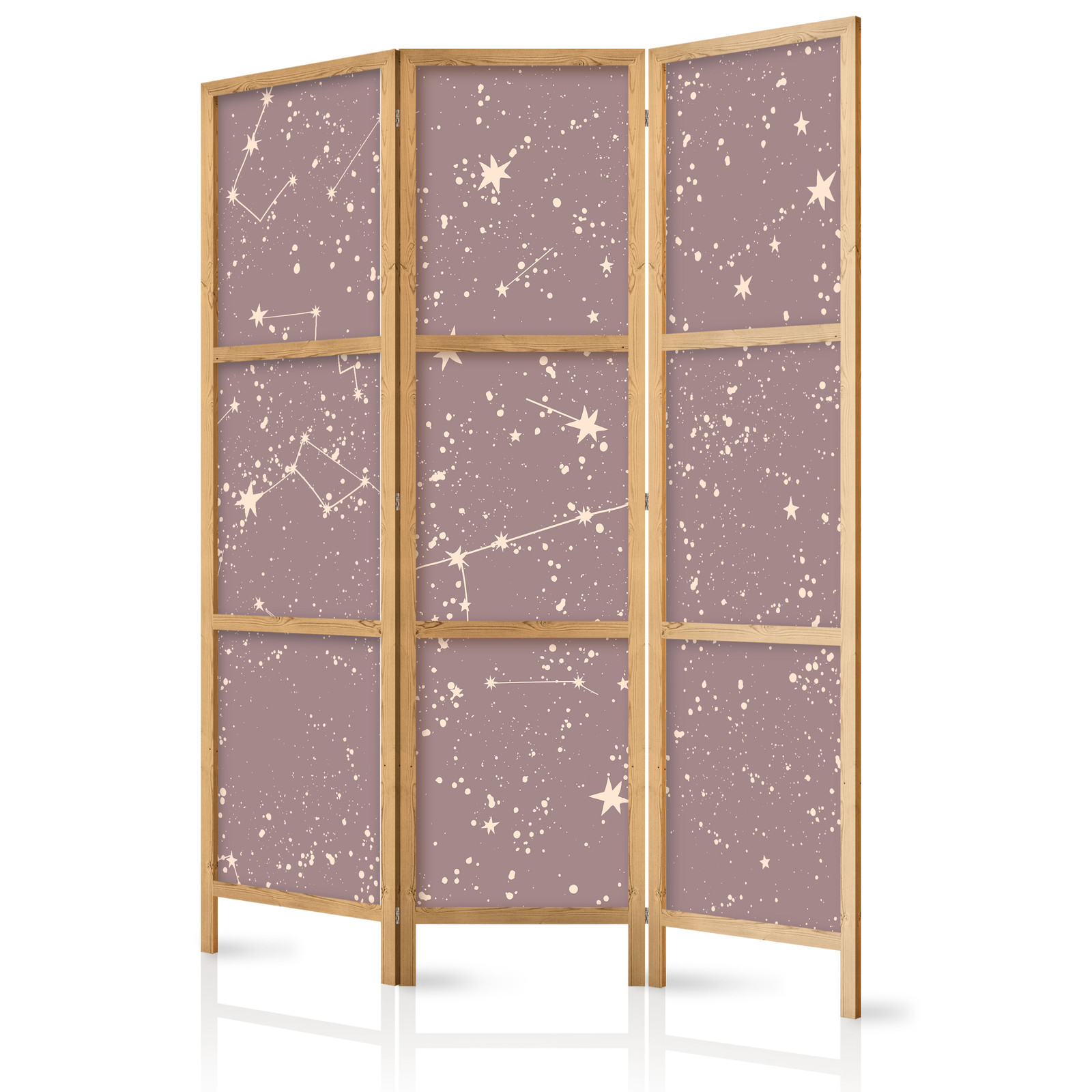 Ιαπωνικο Διαχωριστικο Δωματιου - Night Sky - Artistic Constellations And Stars In Pastel Shades 135x172cm
