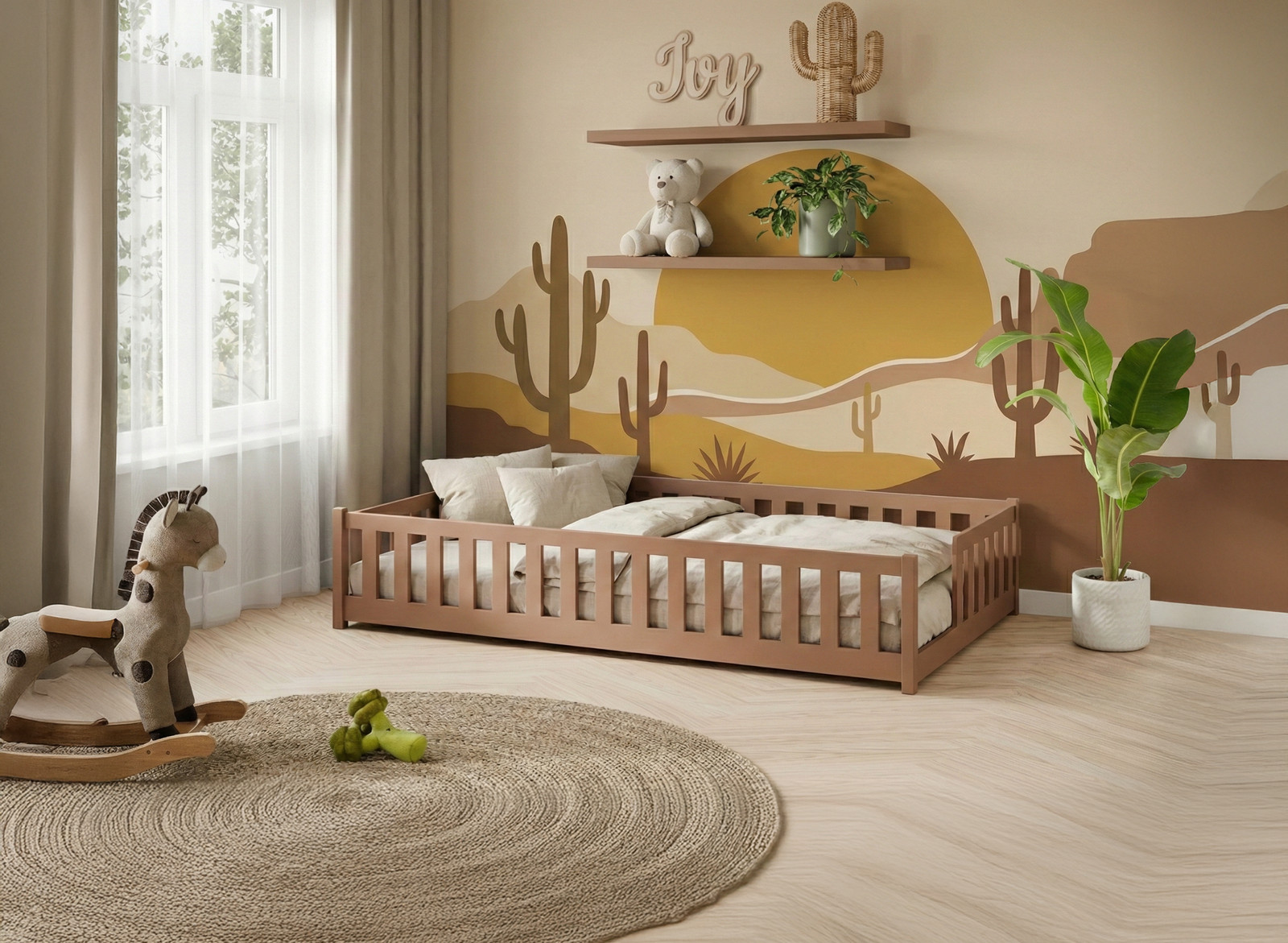 Ivy Ημίδιπλο Κρεβατι Montessori 120x200cm Διαφορα Χρωματα