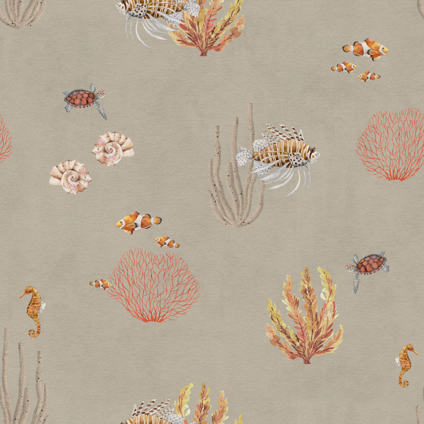 Coral Garden Ταπετσαρια Τοιχου Καφε