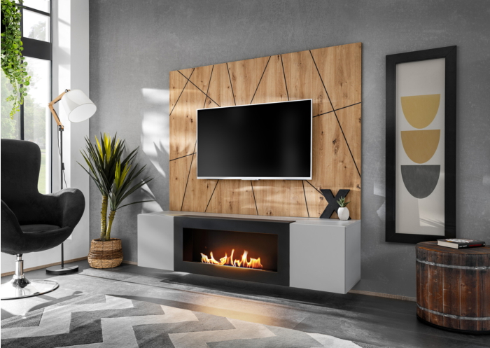 Linea Loft VIIΙ Συνθεση Ανοιχτο Γκρι + Τζακι