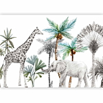 Φωτοταπετσαρια - Jungle Animals Wallpaper For Children's Room In Cartoon Style Αδιαβροχη 400x280cm