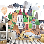Φωτοταπετσαρια - A Colourful Treasure Island With A Castle - A Pirate Ship At Sea For Children Αδιαβροχη 300x210cm