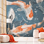 Φωτοταπετσαρια - Koi Fishes - Second Variant Αδιαβροχη 150x105cm