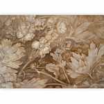 Φωτοταπετσαρια - Floral Ornaments Carved In Delicate Sepia And Brown Shades Αδιαβροχη 450x315cm