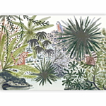 Φωτοταπετσαρια - Flora Of Madagascar - Tropical Landscape With Watercolour Animals Αδιαβροχη 350x245cm