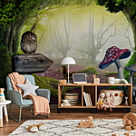Φωτοταπετσαρια - Owlish Corner Αδιαβροχη 150x105cm