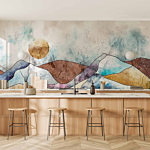 Φωτοταπετσαρια - Stained Glass Landscape Αδιαβροχη 350x245cm