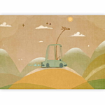 Φωτοταπετσαρια - Traveling Giraffe Αδιαβροχη 450x315cm