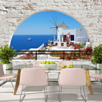 Φωτοταπετσαρια - Summer In Santorini Αδιαβροχη 250x175cm