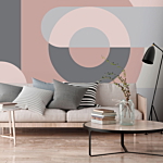 Φωτοταπετσαρια - Geometric Wreath (pink) Αδιαβροχη 150x105cm