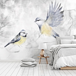 Φωτοταπετσαρια - Watercolor Tit - Second Variant Αδιαβροχη 200x140cm