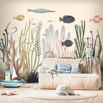 Φωτοταπετσαρια - Underwater World - Fish And Corals In Pastel Colours Αδιαβροχη 350x245cm
