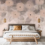 Φωτοταπετσαρια - Minimalist Meadow - Patterns On A Delicate Beige Textured Background Αδιαβροχη 400x280cm