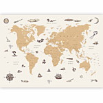 Φωτοταπετσαρια - Sea Wolf Map - Countries With Pirate Illustrations Αδιαβροχη 350x245cm