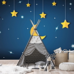 Φωτοταπετσαρια - Skyline - Night Sky Landscape With Stars And Moon For Children Αδιαβροχη 100x70cm