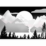 Φωτοταπετσαρια - Landscape At Sunset - Second Variant Αδιαβροχη 250x175cm