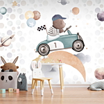 Φωτοταπετσαρια - Teddy Bear In A Racing Car Αδιαβροχη 400x280cm