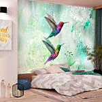 Φωτοταπετσαρια - Colourful Hummingbirds (green) Αδιαβροχη 450x315cm