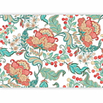 Φωτοταπετσαρια - Ethnic Vegetation - Plant Motif With Ornaments In Coloured Flowers Αδιαβροχη 300x210cm