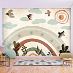 Φωτοταπετσαρια - Rainbow And Birds Αδιαβροχη 250x175cm