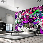 Φωτοταπετσαρια - Purple Graffiti Αδιαβροχη 450x315cm