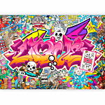 Φωτοταπετσαρια - Street Art - Abstract Urban Colour Graffiti Mural With Lettering Αδιαβροχη 100x70cm