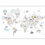 Φωτοταπετσαρια - Minimalist Map For Children's Room Αδιαβροχη 350x256cm