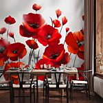 Φωτοταπετσαρια - Poppies In The Moonlight Αδιαβροχη 300x210cm