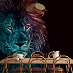 Φωτοταπετσαρια - Abstract Lion - Rainbow Αδιαβροχη 350x245cm