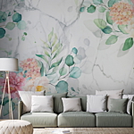 Φωτοταπετσαρια - Flowery Marble Αδιαβροχη 300x210cm