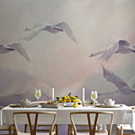 Φωτοταπετσαρια - Flying Swans Αδιαβροχη 250x175cm