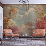 Φωτοταπετσαρια - Nature In Autumn - Landscape Of Autumn Trees In Painted Retro Style Αδιαβροχη 350x256cm