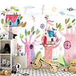 Φωτοταπετσαρια - Painted Tree Houses - A Colourful Fantasy With Kites For Children Αδιαβροχη 400x280cm