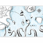 Φωτοταπετσαρια - Treasure Map Αδιαβροχη 100x70cm