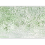 Φωτοταπετσαρια - Flowery Meadow - Nature With Field Flowers Lineart On Green Background Αδιαβροχη 350x245cm