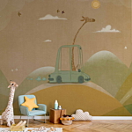 Φωτοταπετσαρια - Traveling Giraffe Αδιαβροχη 450x315cm