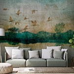 Φωτοταπετσαρια - Golden Ducks Αδιαβροχη 200x140cm