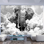 Φωτοταπετσαρια - Elephant In The Clouds (black And White) Αδιαβροχη 350x256cm