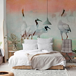 Φωτοταπετσαρια - Cranes In Pastels Αδιαβροχη 350x245cm