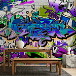 Φωτοταπετσαρια - Graffiti: Violet Theme Αδιαβροχη 100x70cm