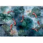 Φωτοταπετσαρια - Pond -  Composition With Fish In A Lake And Plants Αδιαβροχη 150x105cm