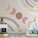 Φωτοταπετσαρια - Phases Of The Moon Among Stars And Rainbows Αδιαβροχη 450x315cm