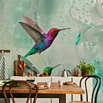 Φωτοταπετσαρια - Colourful Hummingbirds (green) Αδιαβροχη 450x315cm